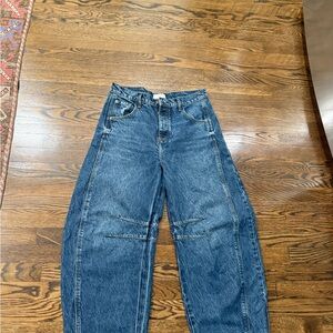 Free People Barrel Jeans Dark Wash 28